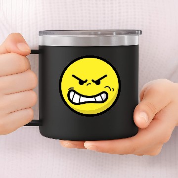 Discover Angry Expression face 14oz Stainless Steel Tumblers