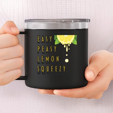 Discover Easy Peasy Lemon Squeezy 14oz Stainless Steel Tumblers