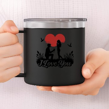 Discover Love in Every Stitch: Valentine's Day 14oz Stainless Steel Tumblers