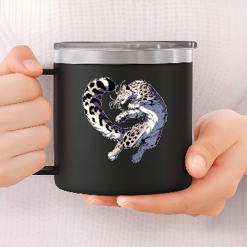 Discover Snow Leopard Leopard White Leopard 14oz Stainless Steel Tumblers
