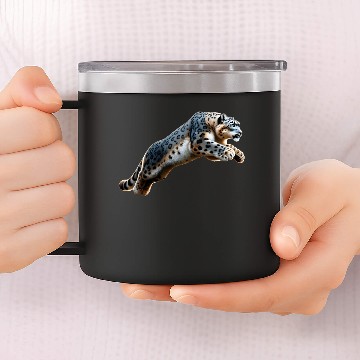 Discover Snow Leopard Leopard White Leopard 14oz Stainless Steel Tumblers