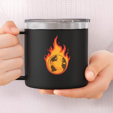 Discover Burning Desolated Earth 14oz Stainless Steel Tumblers