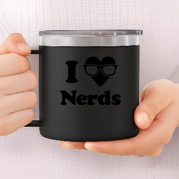 Discover I Love Nerds 14oz Stainless Steel Tumblers