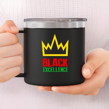 Discover Black Excellence 14oz Stainless Steel Tumblers