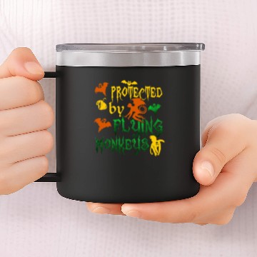 Discover Protected By Flying Monkey 14oz Stainless Steel Tumblers