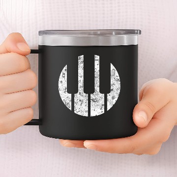 Discover Piano Evolution 14oz Stainless Steel Tumblers