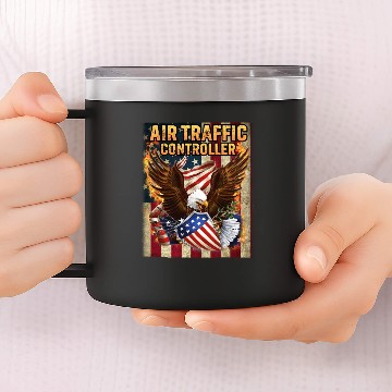 Discover Air Traffic Controller 14oz Stainless Steel Tumblers
