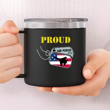 Discover Proud Air Force Mom 14oz Stainless Steel Tumblers