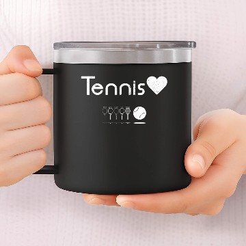 Discover Tennis love on nirvana in shadows 14oz Stainless Steel Tumblers