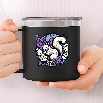 Discover Lilac Squirrel 14oz Stainless Steel Tumblers