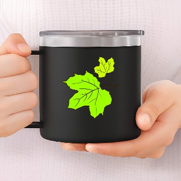 Discover Two maple leaves drawing. Hand drawn. Maple leaf. 14oz Stainless Steel Tumblers