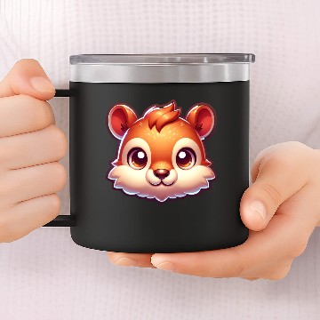 Discover Cute Head Squirrel Animal Lover Design 14oz Stainless Steel Tumblers