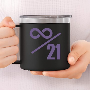 Discover Bitcoin 21 Million Limit - Infinitely Valuable 14oz Stainless Steel Tumblers