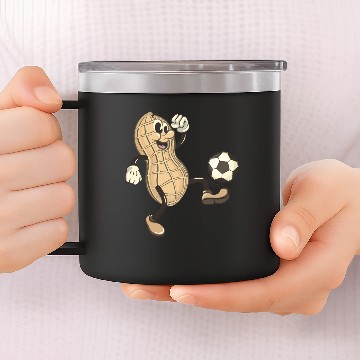 Discover peanuts playing soccer 14oz Stainless Steel Tumblers