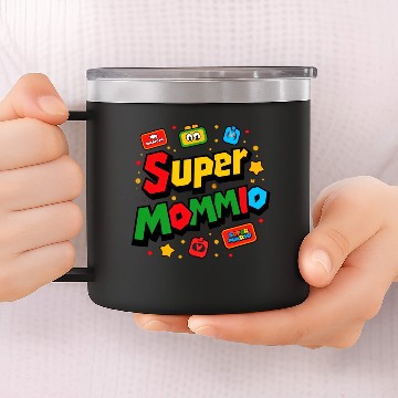 Discover Super Mommio 14oz Stainless Steel Tumblers