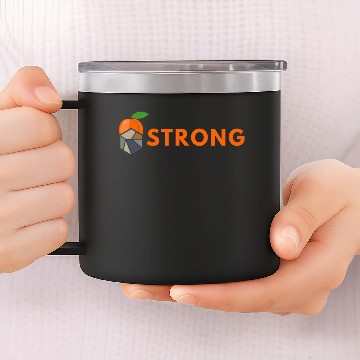 Discover Strong Apricot 14oz Stainless Steel Tumblers