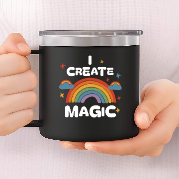 Discover Magical I Create Magic Gift 14oz Stainless Steel Tumblers