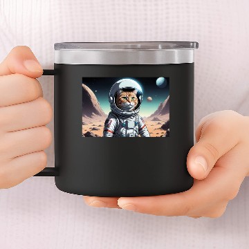 Discover Cpt Mittens Space Cat Astronaut Kitten 14oz Stainless Steel Tumblers