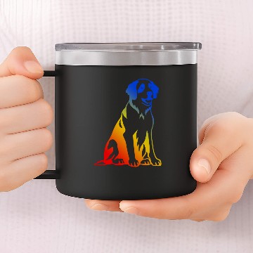 Discover Saint Bernard dog 14oz Stainless Steel Tumblers