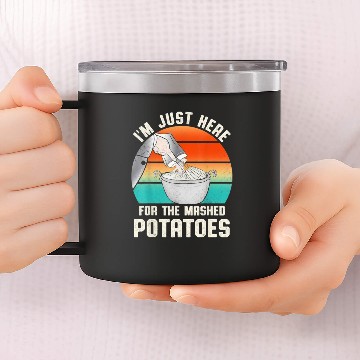 Discover Mashed Potatoes Thanksgiving 14oz Stainless Steel Tumblers