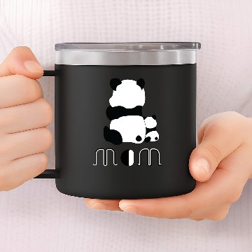 Discover Adorable Panda Cubs 14oz Stainless Steel Tumblers