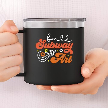 Discover Fall Subway Art 14oz Stainless Steel Tumblers