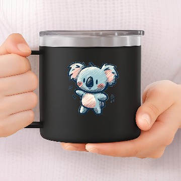 Discover Koala doodle 14oz Stainless Steel Tumblers