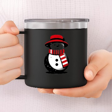 Discover Holiday Cheer Snowman 14oz Stainless Steel Tumblers