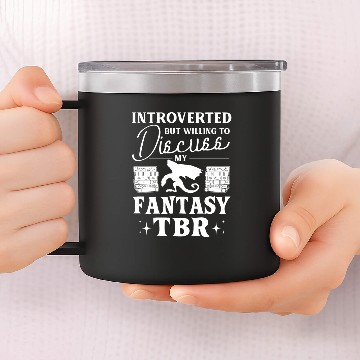 Discover Bookworm Dragon Fantasy Book Lover 14oz Stainless Steel Tumblers