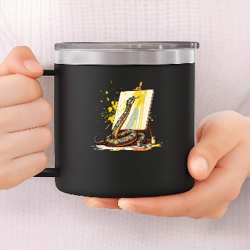 Discover Creative Snake Painter 14oz Stainless Steel Tumblers