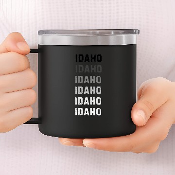 Discover IDAHO US State Black and White Simple Design 14oz Stainless Steel Tumblers