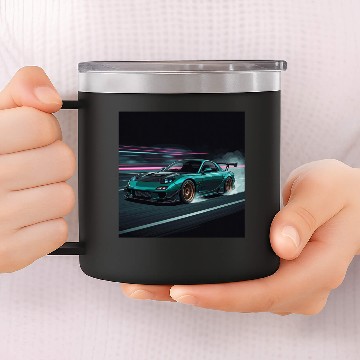 Discover Emerald Racer 14oz Stainless Steel Tumblers