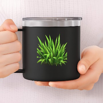 Discover Green Grass 14oz Stainless Steel Tumblers