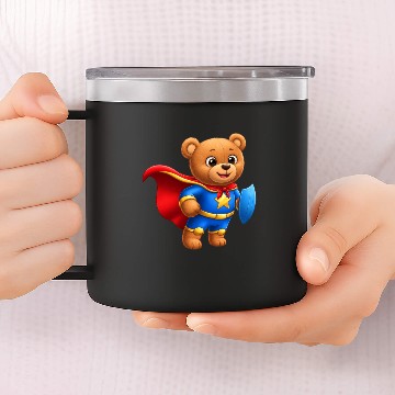 Discover Teddy bear superhero 14oz Stainless Steel Tumblers