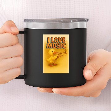 Discover I love music 14oz Stainless Steel Tumblers