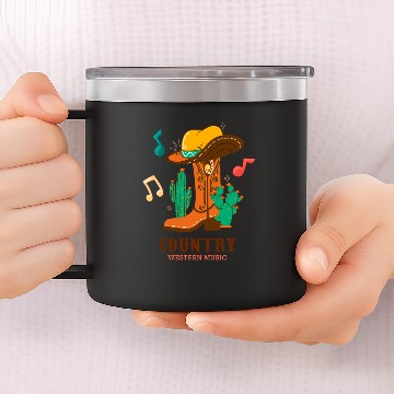 Discover COUNTRY WESTERN MUSIC 14oz Stainless Steel Tumblers