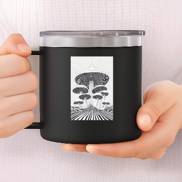 Discover Optical Mushroom Forest 14oz Stainless Steel Tumblers