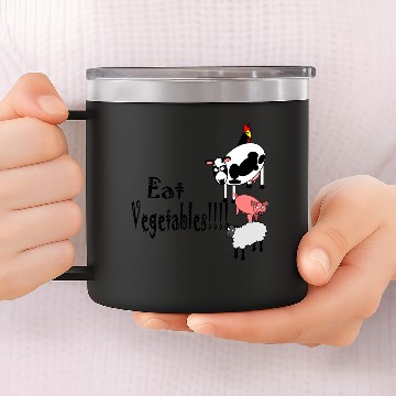 Discover Eat Vegetables 14oz Stainless Steel Tumblers