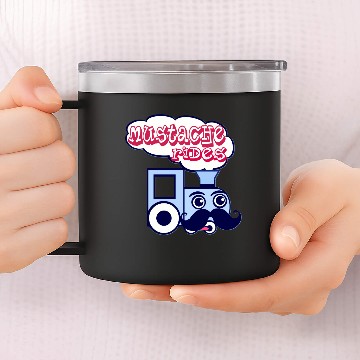 Discover Mustache Rides 14oz Stainless Steel Tumblers