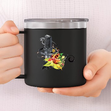 Discover microphone effects 14oz Stainless Steel Tumblers