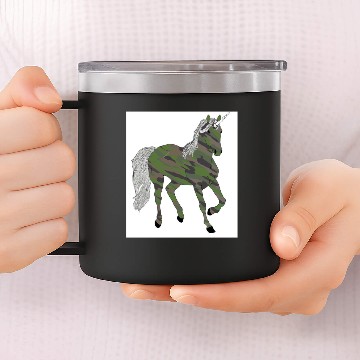 Discover Camouflage Unicorn 14oz Stainless Steel Tumblers