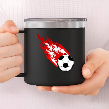 Discover Fireball Football Austria 14oz Stainless Steel Tumblers