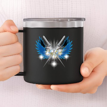 Discover Castiel Angelic Sword 14oz Stainless Steel Tumblers