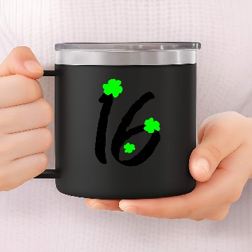 Discover Numbers 16 shamrock 14oz Stainless Steel Tumblers