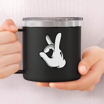 Discover mickey hands dope 14oz Stainless Steel Tumblers