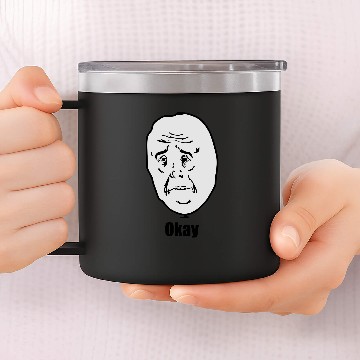 Discover Okay - internet meme 14oz Stainless Steel Tumblers