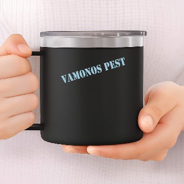 Discover VAMONOS PEST STENCIL 14oz Stainless Steel Tumblers