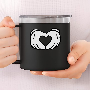 Discover Mickey Mouse Hand Heart 14oz Stainless Steel Tumblers