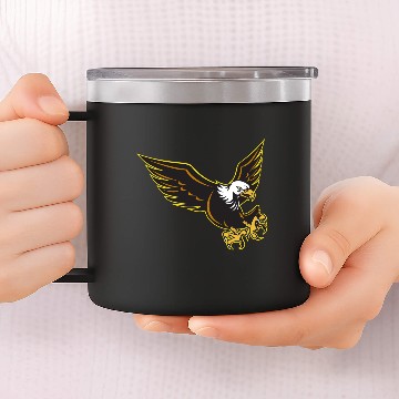 Discover American Bald Eagle flying 14oz Stainless Steel Tumblers