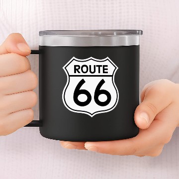 Discover route 66 sign 14oz Stainless Steel Tumblers